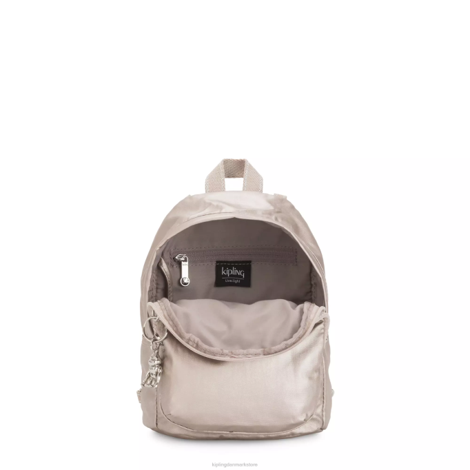 Kipling Kvinder delia kompakt metallisk konvertibel rygsæk XVLD404 mode rygsække metallisk glød