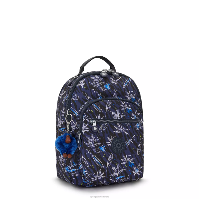 Kipling Kvinder seoul lille printet tablet rygsæk XVLD348 mode rygsække surf sea print