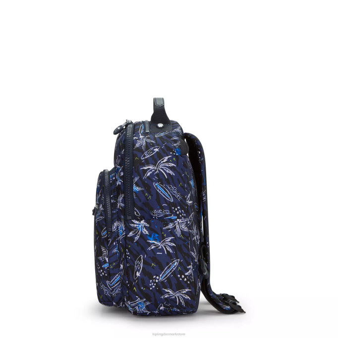 Kipling Kvinder seoul lille printet tablet rygsæk XVLD348 mode rygsække surf sea print