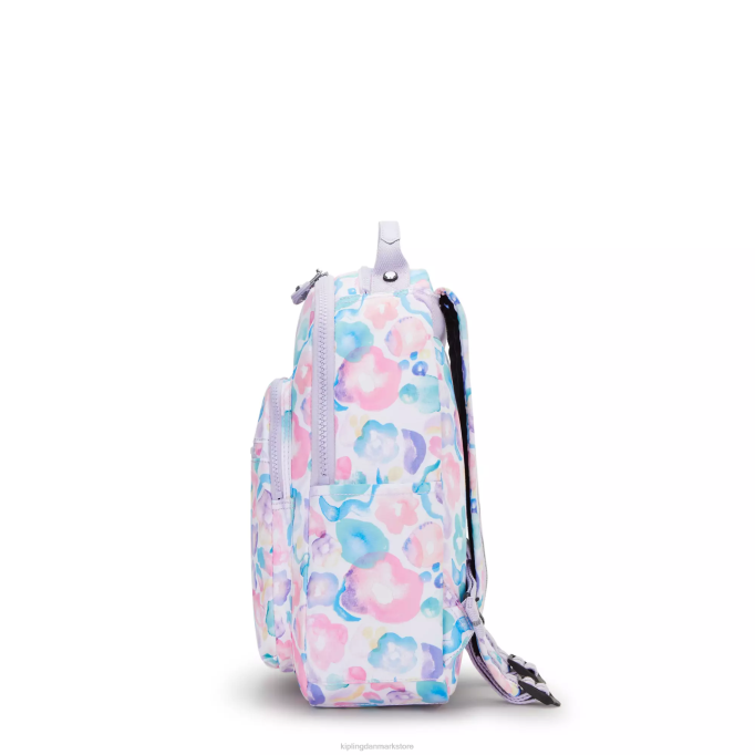 Kipling Kvinder seoul lille printet tablet rygsæk XVLD349 mode rygsække aqua blomster