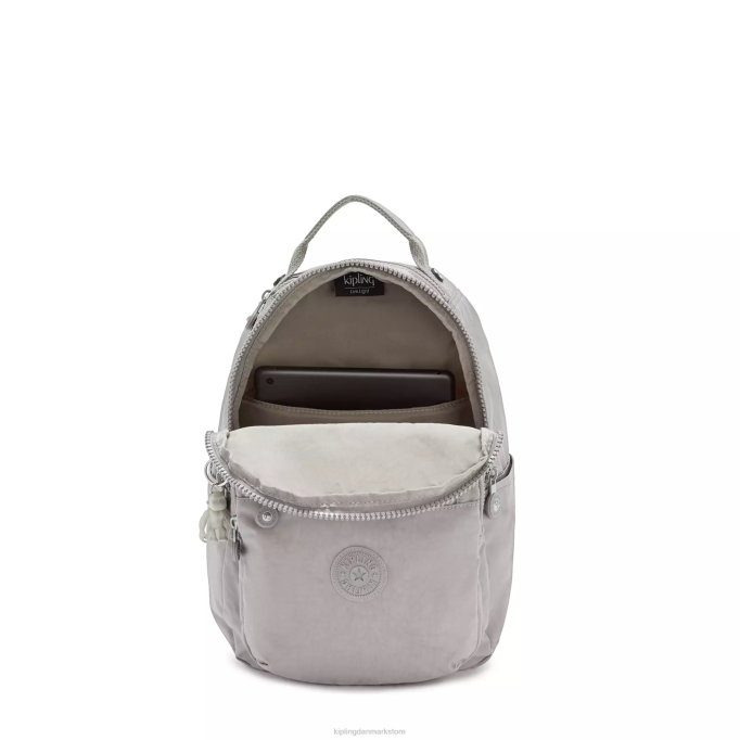 Kipling Kvinder seoul lille tablet rygsæk XVLD419 monogrammerbar grå gris