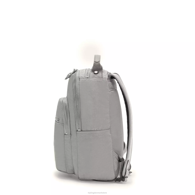 Kipling Kvinder seoul lille tablet rygsæk XVLD419 monogrammerbar grå gris