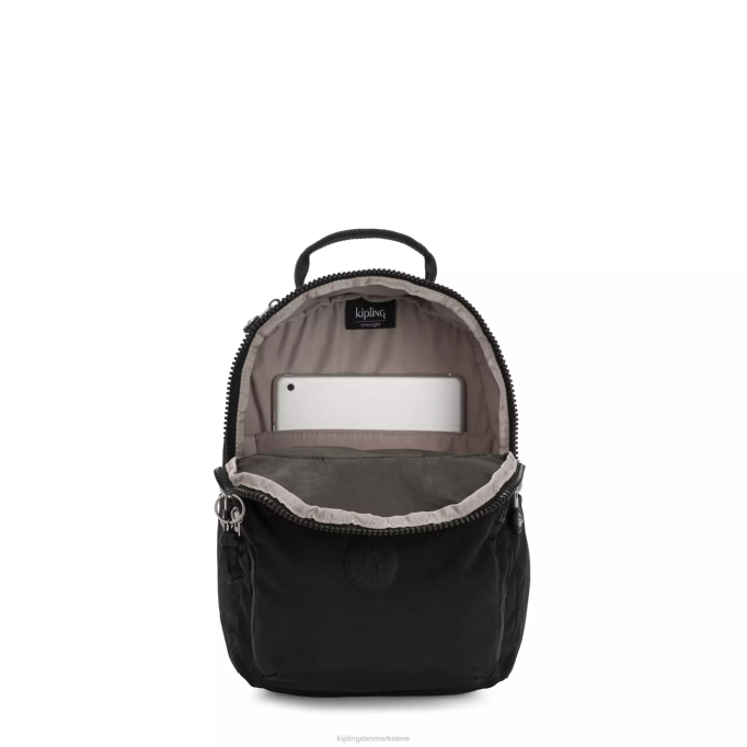 Kipling Kvinder seoul lille tablet rygsæk XVLD420 monogrammerbar sort noir