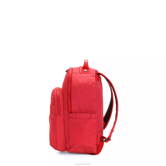 Kipling Kvinder seoul lille tablet rygsæk XVLD422 monogrammerbar rød rouge