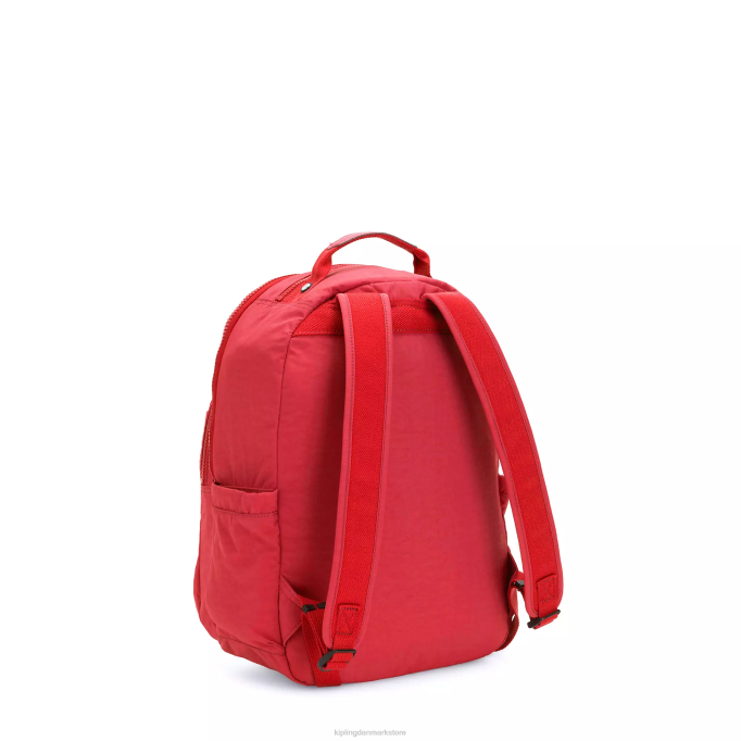 Kipling Kvinder seoul lille tablet rygsæk XVLD422 monogrammerbar rød rouge