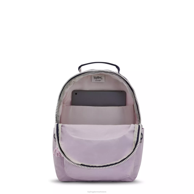 Kipling Kvinder seoul lille tablet rygsæk XVLD423 monogrammerbar blid lilla blok