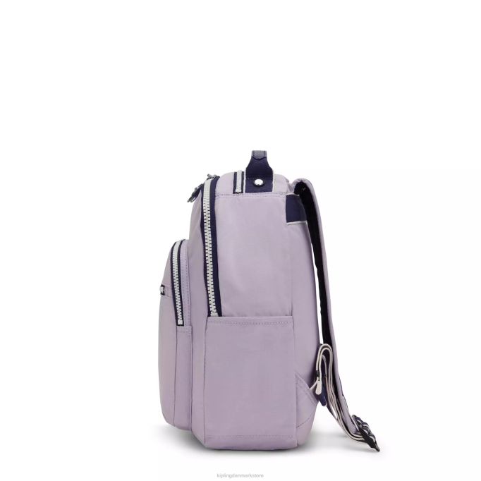 Kipling Kvinder seoul lille tablet rygsæk XVLD423 monogrammerbar blid lilla blok