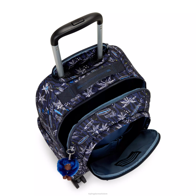 Kipling Kvinder new zea 15\" rullende rygsæk til bærbar computer med tryk XVLD489 rullende rygsække surf sea print