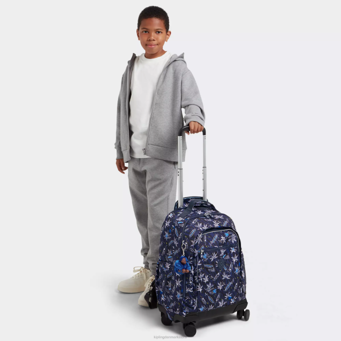 Kipling Kvinder new zea 15\" rullende rygsæk til bærbar computer med tryk XVLD489 rullende rygsække surf sea print
