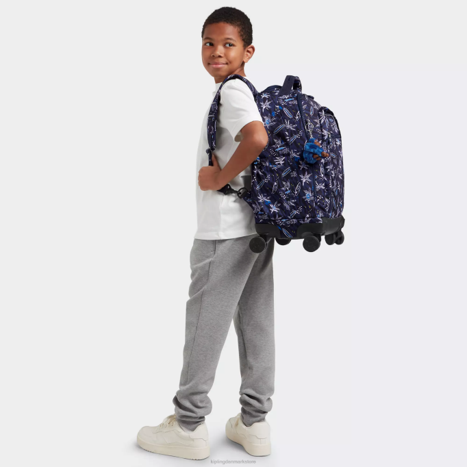 Kipling Kvinder new zea 15\" rullende rygsæk til bærbar computer med tryk XVLD489 rullende rygsække surf sea print
