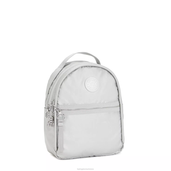 Kipling Kvinder kae metallisk rygsæk XVLD385 små rygsække lyst metallisk