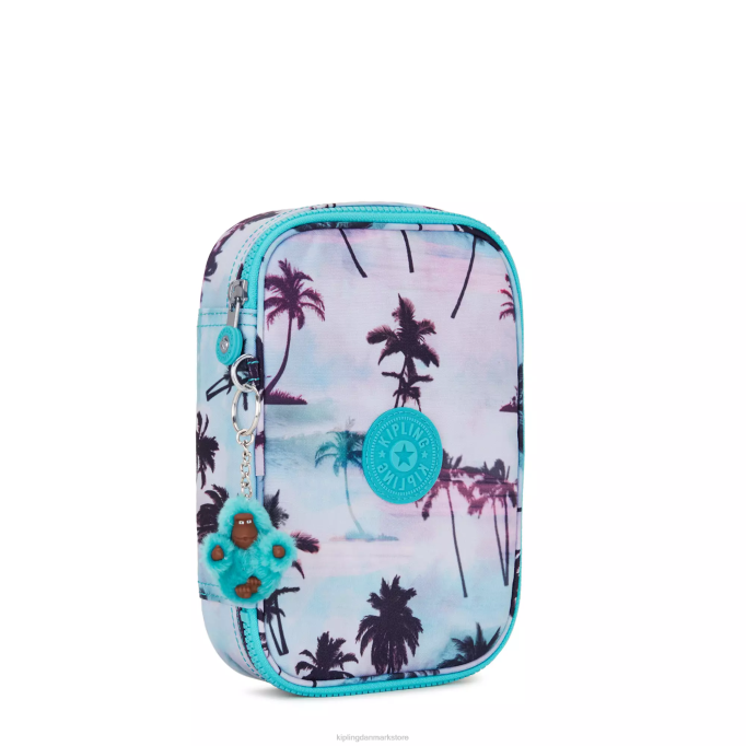 Kipling Kvinder 100 kuglepenne trykt etui XVLD588 kuglepenne og penalhuse skygge palme print