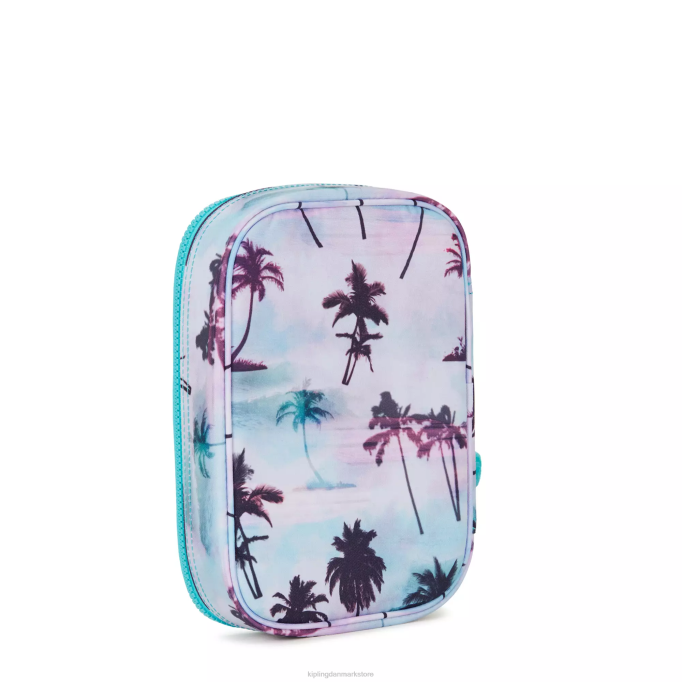 Kipling Kvinder 100 kuglepenne trykt etui XVLD588 kuglepenne og penalhuse skygge palme print