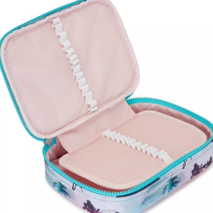 Kipling Kvinder 100 kuglepenne trykt etui XVLD588 kuglepenne og penalhuse skygge palme print