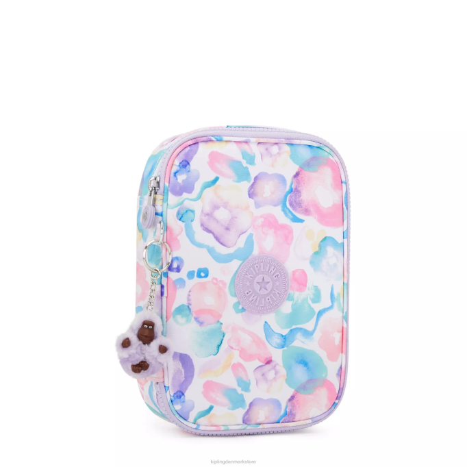 Kipling Kvinder 100 kuglepenne trykt etui XVLD593 kuglepenne og penalhuse aqua blomster