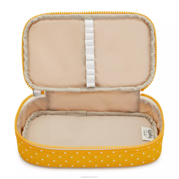 Kipling Kvinder 50 kuglepenne trykt etui XVLD594 kuglepenne og penalhuse blød prik gul