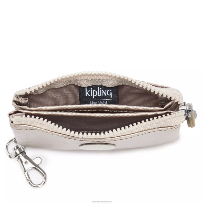 Kipling Kvinder kreativitet mini pung metallisk nøglering XVLD611 nøgleringe metallisk glød
