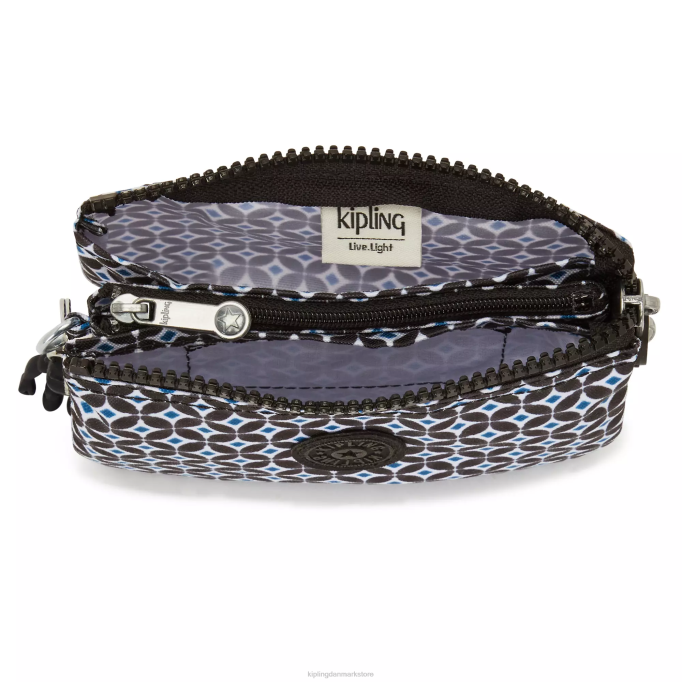 Kipling Kvinder kreativitet lille trykt pose XVLD557 poser sortlig flise