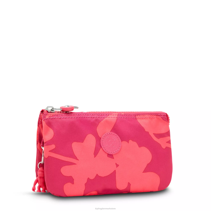 Kipling Kvinder kreativitet stor trykt pose XVLD304 poser koral blomst