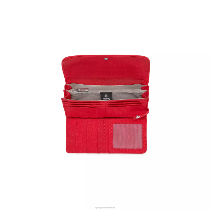 Kipling Kvinder penge land snap tegnebog XVLD289 punge og armbånd rød rouge