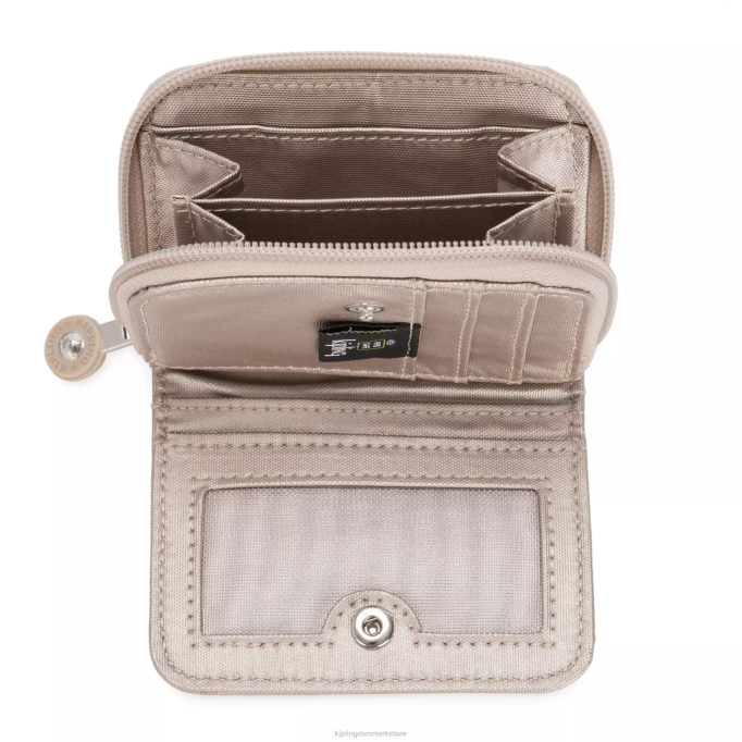 Kipling Kvinder top metallisk pung XVLD567 punge og armbånd metallisk glød